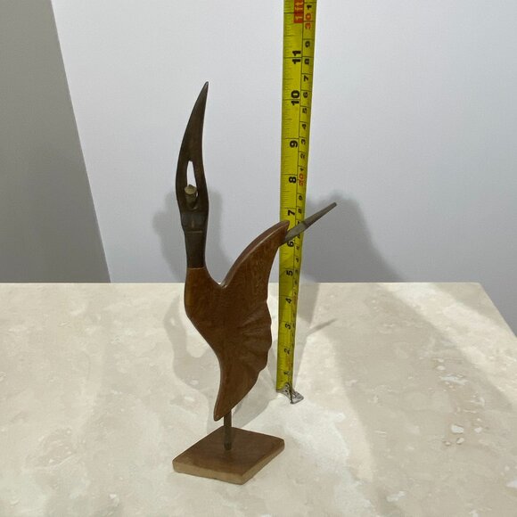 Wood Carving Danser, Natural Wood Artisan Sculpture, Small Decorative Statue - Picture 7 of 7